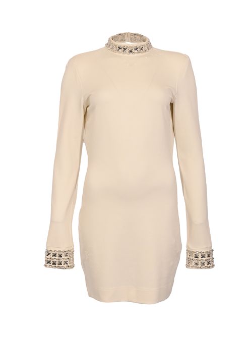 Abito in jersey di viscosa con ricamo gioiello Chalk BLUGIRL | RF5278 J476214300